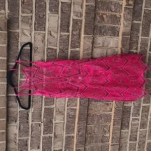 Free People Pink and Black Lace Mini Dress Size 4